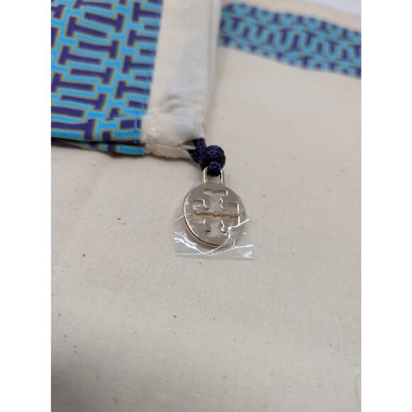 Tory Burch Drawstring Dust Bag Cover Canvas Shoes Purses 23" x 24" Beige - Picture 3 of 5